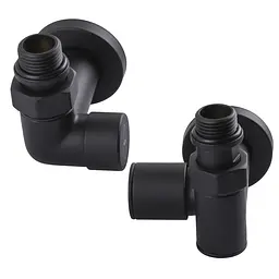 Набір Кран вентильний кутовий з американкою Solomon Lux 1/2″ 7777 TEN (2шт.) Black 000020286 - мініатюра 3