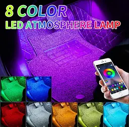 LED Підсвічування Салону ніонове 12V 22x4см RGB5050 (APP Bluetooth USB) 4 шт. - мініатюра 2