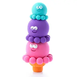 Набір пластиліну що самостійно твердіє Ліпака Файні Морозивка Кульконавти (30143-UA01) - мініатюра 3