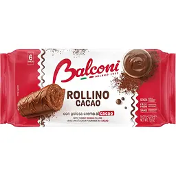 Бисквитные рулетики Balconi Rollino Cacao 222 г