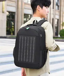 Рюкзак туристичний NoName SolarBag-50, з сонячною батареєю та USB-портом 50×30×16 см, чорний - мініатюра 5