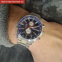 Чоловічий наручний класичний годинник Curren Pacific (Сріблястий) - мініатюра 8