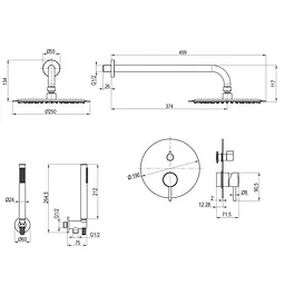 Душова система вбудована TOPAZ LOFT TLF 32205-H39-C - мініатюра 3