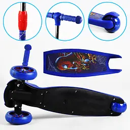 Самокат Best Scooter 25х55х58-71.5 см Синій 000231613 - мініатюра 4
