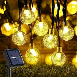 Світлодіодна гірлянда SunLamp Solar Кришталеві кулі на сонячній батареї 50 LED 7 м 8 режимів