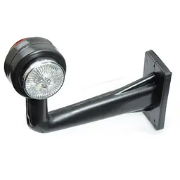Габаритні вогні LED для вантажівок Рожки 12/24V / кривий 20 см / Червоно-Білий 2 шт. (Л 056) - мініатюра 2