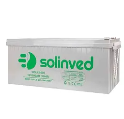 Акумуляторна батарея GEL SOLINVED 20012 12 В 200 А·год - мініатюра 1