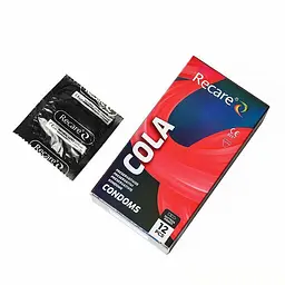 Презервативи Holographic Recare Cola Dotted&Ribbed Condoms 12шт, з пухирцями і ребрами, аромат: Кола - мініатюра 3