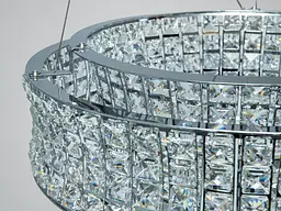 LED підвісна кришталева люстра 110Вт хром пульт - мініатюра 6