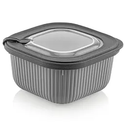 Контейнер пластиковий з кришкою Idea Home Line Box 0.6 л сірий (00681 Gray)
