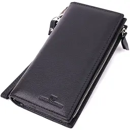 Вертикальний гаманець-клатч унісекс із натуральної шкіри ST Leather 22532 чорний - мініатюра 5