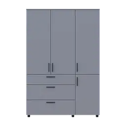 Шафа для одягу Doros Торн Сірий 3 ДСП/3Ш (полиці) 135х51.6х200 (44900490) - мініатюра 6