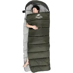 Спальний мішок Naturehike U250S NH20MSD07 R Dark Green - мініатюра 4