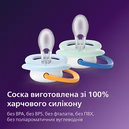 Пустушка Philips Avent Ultra Air 0-6 міс. 2 шт. (SCF080/23) - мініатюра 2