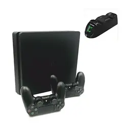 Консоль Sony PlayStation 4 SLIM 500GB Black обслугована + 2 Геймпада бездротових DualShock 4 + Dobe PlayStation 4 TP4-889 + гарантія Б/В