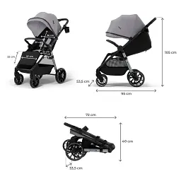 Прогулянкова коляска Kinderkraft Grande 2 Grey (KSGRAN02GRY0000) - мініатюра 5