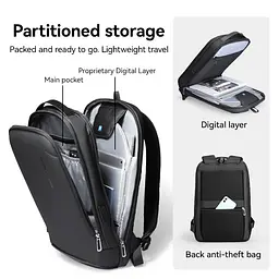 Рюкзак міський Mark Ryden 9008SJ 17л з відсіком для ноутбука 17,3" і USB Black (16268) - мініатюра 8