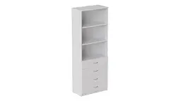 Шафа Анжело Ferrum-decor на 3 полиці з 4 ящика 1900x700x380 ДСП Біла 16 мм (FRD-105019) - мініатюра 2