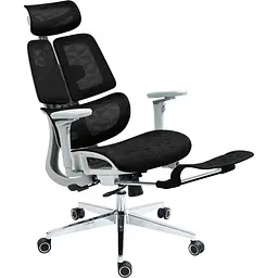Офісне крісло GT Racer B-2450 White/Black [125571] - мініатюра 5