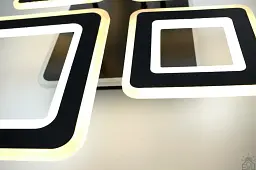 Смарт люстра керована світлодіодна OVAL RGB 110 Bт 5S 550x520x75 мм Чорна ESLLSE - мініатюра 6