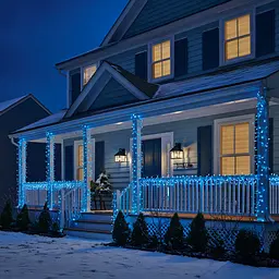 Новорічна гірлянда вулична Різдвяна фея GarlandoPro 50 м 500 LED білий провід Синій CF500L50MWBL - мініатюра 7