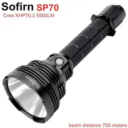 Потужний ліхтар пошуковий Sofirn SP70 26650 XHP70.2 5500LM - мініатюра 4