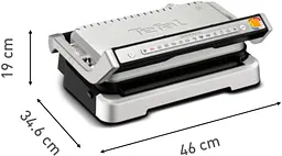 Гриль Tefal притискний OptiGrill 4in1 XL 2200Вт з'ємні пластини форма для випічки метал (GC784D30) - мініатюра 5