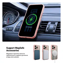 Чехол для Apple iPhone 13 Pro, Uniq MagCase, розовый, противоударный, панель-накладка с MagSafe, ударопрочный TPU+PC, с магнитом MagSafe, поддержка полноценной беспроводной зарядки, ArmorStandart (ARM75294) - мініатюра 4