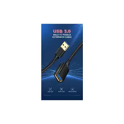 Дата кабель USB 3.0 AM/AF 1.5m US129 black Ugreen (30126) - мініатюра 2