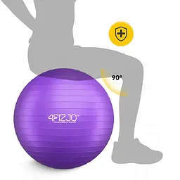 М'яч для фітнесу (фітбол) 4FIZJO 75 см Anti-Burst Violet (P-5905973404815) - мініатюра 7