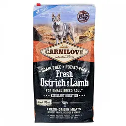 Сухий корм Carnilove Fresh Ostrich & Lamb for Small Breed Dogs 6 кг страус і ягня для собак малих порід - мініатюра 4
