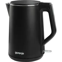 Електрочайник Gorenje 1 5 л 2 200 Вт корпус- нержав. Strix матовий чорний kuh0015405