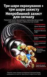 Мережевий кабель Ethernet UGREEN NW153 15 м патч-корд RJ45 штекер ↔ RJ45 штекер Cat 8 теоретично до 40 Гбіт/с 2000 МГц екранування F/FTP в обплетенні жили з чистої міді чорний (30799) - мініатюра 3