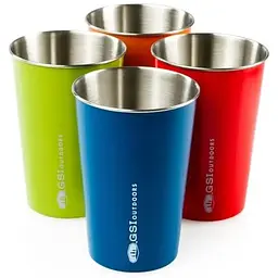 Комплект з 4-х стаканів GSI Outdoors Glacier Stainless Pint Set (1099-63248)