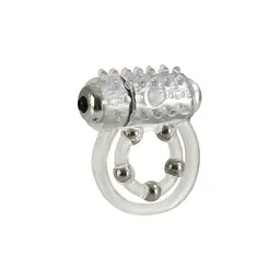 Подвійне віброкільце CalExotics Maximus Ring 5 Stroker Beads, 6х2.5 см (прозорий) - мініатюра 6