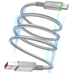 Дата кабель WIWU C082 Maglink USB to Type-C 60W 1 м Grey - мініатюра 4