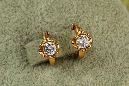 Сережки дитячі Xuping Jewelry портулак 8 мм золотисті