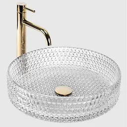 Умивальник Rea Cristal 39 transparent накладний REA-U8881, Прозорий