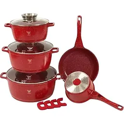 Набір каструль Top Kitchen TK00020 XPRO із багатошаровим дном червоний (43882-TK00020_2256) - мініатюра 2