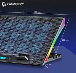 Охолоджувальна підставка для ноутбука до 17,3 дюймів GamePro GPCP-1140 15xfans - мініатюра 12