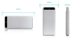 Універсальна зарядна батарея S-link IP-G21 20000Mah Power Bank з ліхтариком (Білий) - мініатюра 3