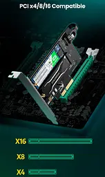 Контролер Ugreen PCI-E 3.0 for SSD M.2 NVMe + M.2 NGFF CM302 (70504) - мініатюра 5