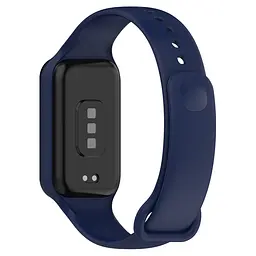 Силіконовий ремінець для фітнес браслетів Xiaomi Redmi Smart Band 2 Mi Band 8 Active, Silicone, midnight blue, зі зручною застібкою, на фітнес трекер та смарт годинник, ArmorStandart (ARM73997) - мініатюра 2