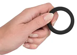 Ерекційне кільце Black Velvets Cock Ring 3.8 см чорний - мініатюра 6