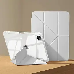 Обкладинка BeCover Ultra Slim Origami Transparent з кріпленням Apple iPad Pro 11" M4 2024 Gray (711690) - мініатюра 4