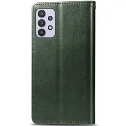 Шкіряний чохол-книжка GETMAN Gallant (PU) для Samsung Galaxy A32 4G Зелений - мініатюра 4
