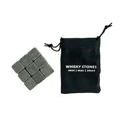 Камені для охолодження напоїв Whiskey Stones, стеатитові кубики, набір 9 шт з чохлом - мініатюра 7