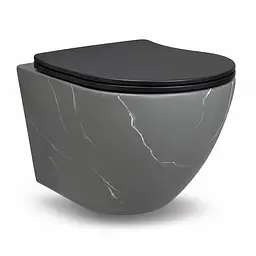 Підвісний безободковий унітаз VBI Vulcano Tornado grey stone matt VBI-020424 - мініатюра 6