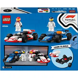 Конструктор LEGO City Автомобілі для перегонів F1 команд Williams Racing та Haas F1, 92 деталі (60464) - мініатюра 2