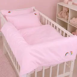 Дитяча постільна білизна MIRSON BABY Poplin Edition Unicorn Powdery 110х160см (2200013086109)